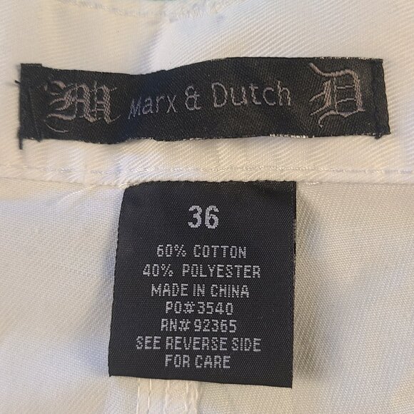 Marx & Dutch Cargo Shorts With Belt Men's 36 White - Picture 3 of 10